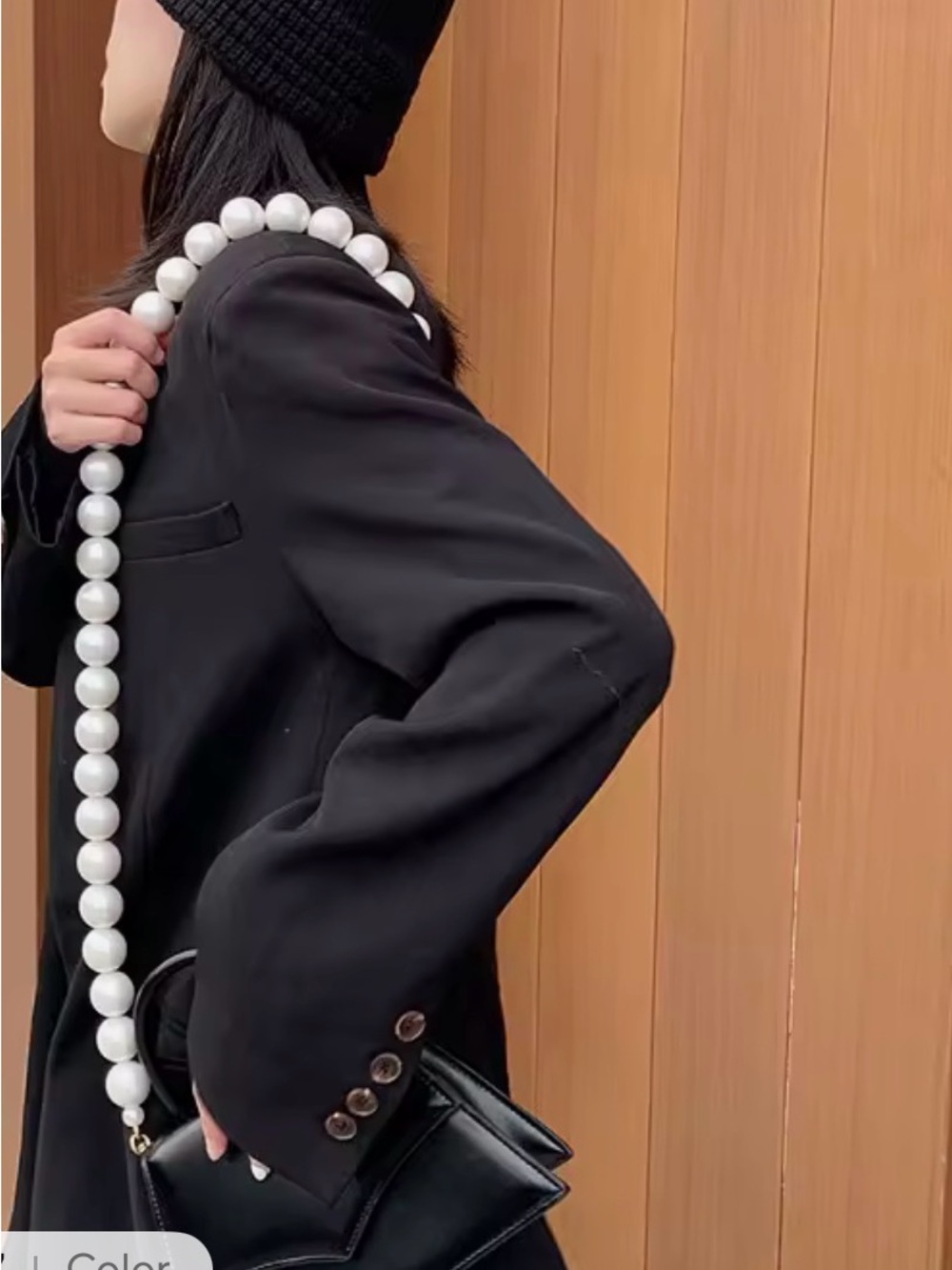 Oversized Pearl Bag Strap / Statement Shoulder Strap